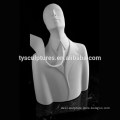 Chinese contemporary art stone modern abstract man head marble sculpture
